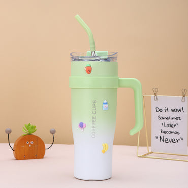 Reusable Coffee Tumbler with Lid, Straw, and Handle – Gift Designer