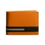 Premium Orange & Black Slim Wallet with Card Holder