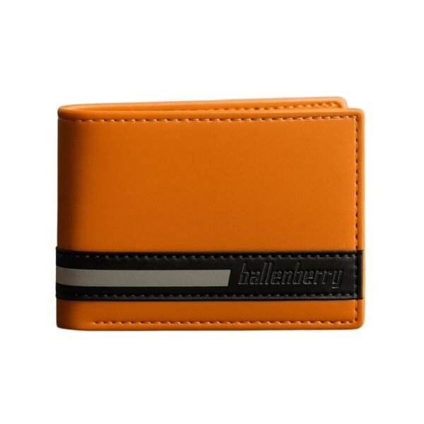 Premium Orange & Black Slim Wallet with Card Holder
