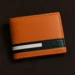 Premium Orange & Black Slim Wallet with Card Holder - Image 3