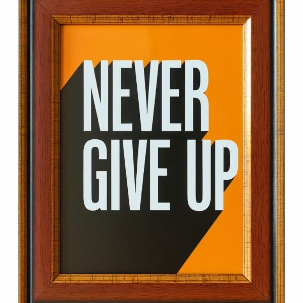 Framed Inspirational Quote Poster for Home, Office, or Gym Decor