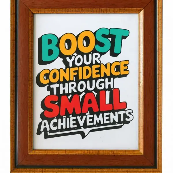 Confidence Quote Framed Wall Art – Positive Motivation Poster for Personal Growth & Success