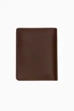 Classic Brown Leather Wallet with Contrast Stitching - Image 3