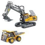 1:20 Scale 11-Channel RC Excavator Toy – Heavy Duty Construction Truck with Metal Shovel, 2.4GHz Remote Control, Rechargeable Battery