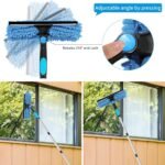Window Cleaning Kit with Telescopic Extension Pole, Microfiber Scrubber, and Squeegee - Image 2