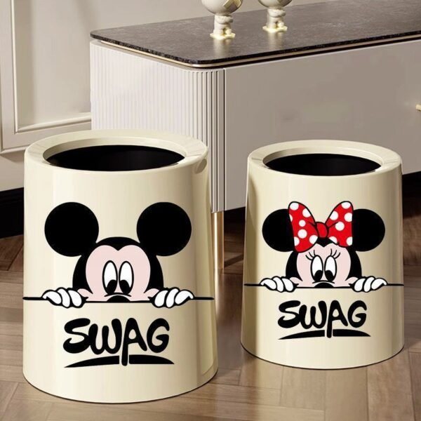 Mickey and Minnie Mouse Trash Bin Set