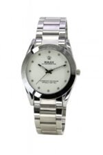 Men’s Luxury Stainless Steel Quartz Watch – White Dial, Elegant Business & Casual Wristwatch