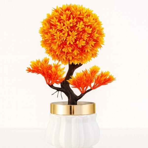 Decorative Artificial Plant with White Pot for Home & Office Decor