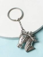 Silver Horse Head Keychain – Equestrian Metal Key Ring for Men & Women - Image 2