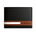 Men’s Slim Leather Wallet by Ballenberry – Classic Black & Tan